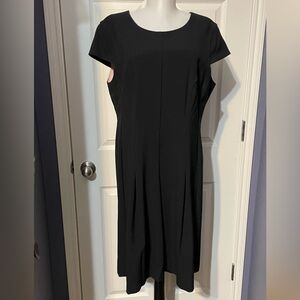 Connected Apparel Little Black Dress Pink Lined Cap Sleeves Sz 12